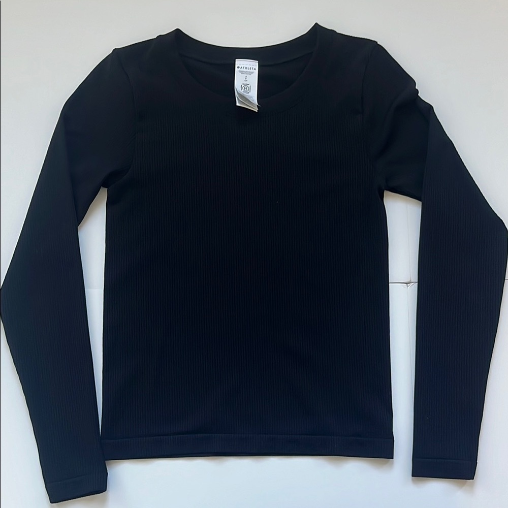 Athleta  Black Long Sleeve Top